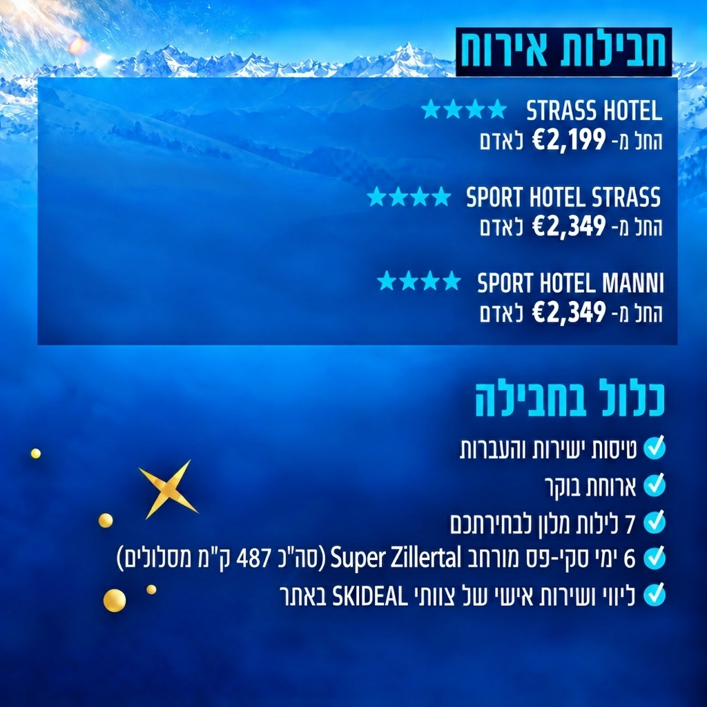 חבילות סקי בהרי 3 מעודכןהאלפים